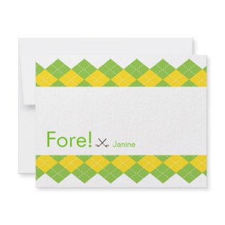 Ladies Golf Party Argyle Preppy invitation