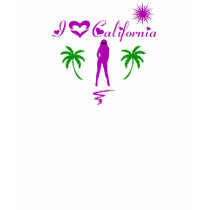 LADIES I LOVE CALIFORNIA SPAGHETTI TOP t-shirts