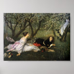 Ladies in Apple Blossoms Print
