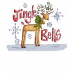 Ladies Jingle Bells Christmas Jumper - Reindeer t-shirts