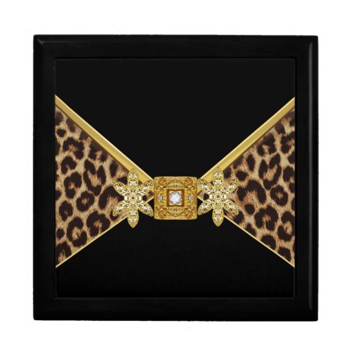 Ladies Leopard Print Jewelry Keepsake Gift Box Zazzle