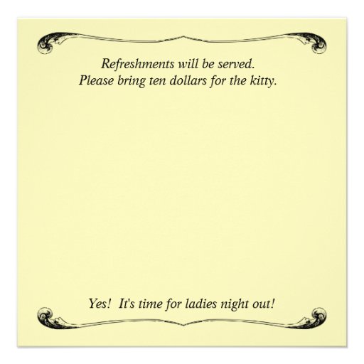 Ladies Night Out Invitation