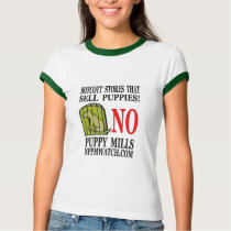 Ladies No Puppy Mills T-Shirt by NPPMWATCH Ladies No Puppy Mills T-Shirt