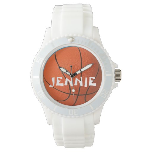 Ladies Personalized Sporty Basketball Watch Zazzle