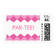 Ladies Pink Golf Argyle Par-Tee Stamps