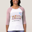 LADIES PINK & RED BASEBALL T-SHIRT "Chickens" 