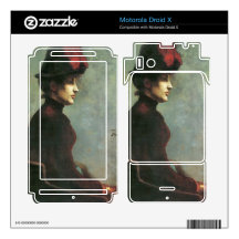 Ladies Portrait by Lovis Corinth Motorola Droid X Decal