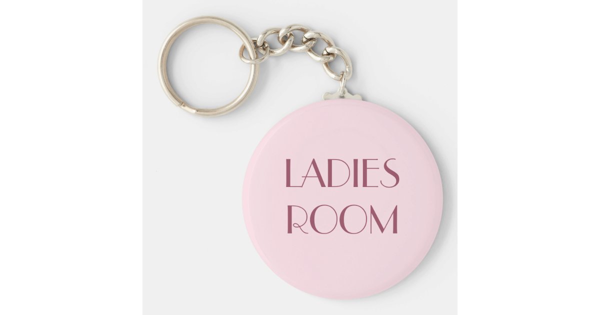 Ladies restroom keyring keychain Zazzle