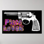 Ladies Revolver Gun Piece Hippy Art Print