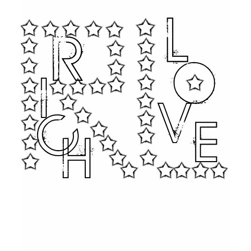 LADIES RICH LOVE STAR HOODY shirt