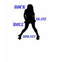 Ladies Rock Skate Roll Bounce T-Shirt - Blue