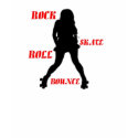 Ladies Rock Skate Roll Bounce T-Shirt - Red