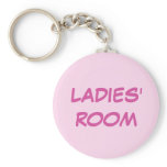 Ladies room pink keychain