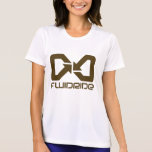 Brown Fluidride Logo on a Ladies Short Sleeve White Micro-Fiber Tee Ladies Short Sleeve White Micro-Fiber Tee
