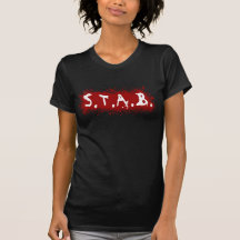 Ladies STAB Splatter Tee - Black
