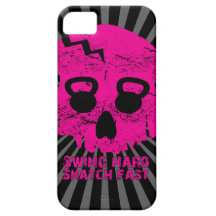 Ladies Swing Hard Snatch Fast Kettlebell Iphone 5 iPhone 5 Cases