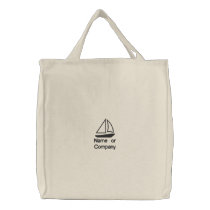 Ladies Tote Bag-Sailboat/name or company embroidered bags