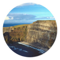 Ladies View, The Cliffs of her, County Clare, Ir Round Sticker