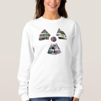 Ladies' White Radiation Symbol Classic Sweatshirt