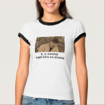 Ladies WRITTEN IN STONE Two-Tone T-Shirt by tjstone Ladies WRITTEN IN STONE Two-Tone T-Shirt