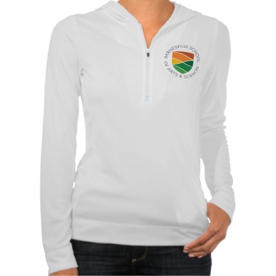 Ladies&#39; &#189; zip hoodie with round logo