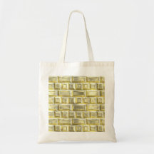 Ladrillo del oro bolsas lienzo