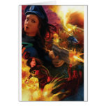 Lady Action Greeting Cards