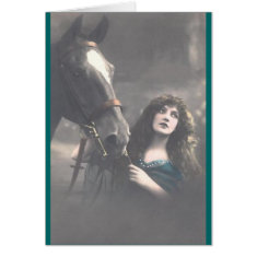 Lady and Horse 1 card