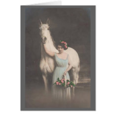 Lady and Horse 2 card