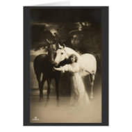 Lady and Horse 3 card