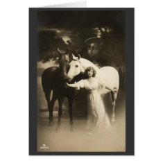 Lady and Horse 3 card