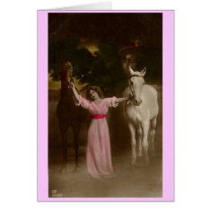 Lady and Horse 4 card