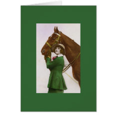Lady and Horse card