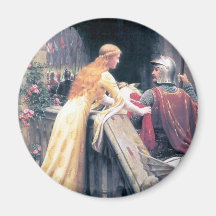 Lady and Knight castle Fridge Magnets
