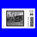 Lady and Officers at Brandy Station, VA 1864 postage