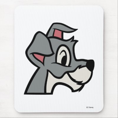 Lady And the Tramp head shot classic drawing mousepads