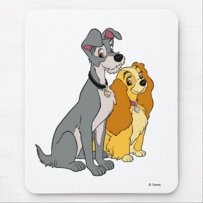 Lady and the Tramp Stand Together Disney mousepads