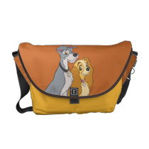 Lady and the Tramp Stand Together Messenger Bags at Zazzle
