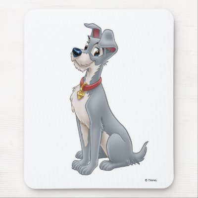 Lady and the Tramp's Tramp sitting Disney mousepads