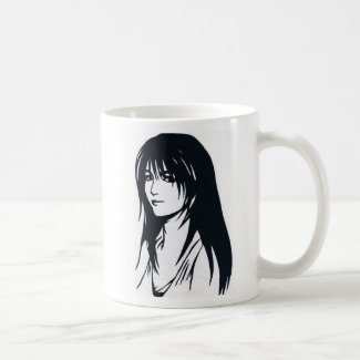 LADY ANIME ON MUG mug