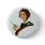 Lady Artist Button