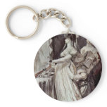 Lady At The Dressing Table By Johann Heinrich Füss Key Chains