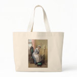 Lady at the Spinning Wheel Tote Bags