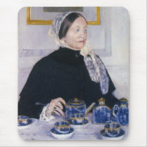 Lady at the Tea Table, Mary Cassatt Mousepad