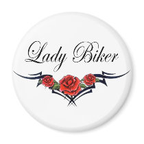 Lady Biker-2 magnets by nhmystix Lady Biker-2 magnets