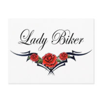 Lady Biker-2 postcards