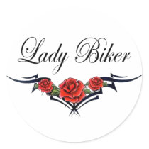 Lady Biker-2 stickers