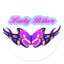 Lady Biker-3 stickers
