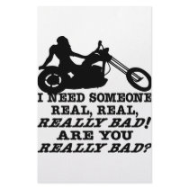 Lady Biker I Need Someone REALLY Bad Are You stationery