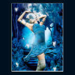 Lady Blue Elven Fantasy Art postcards